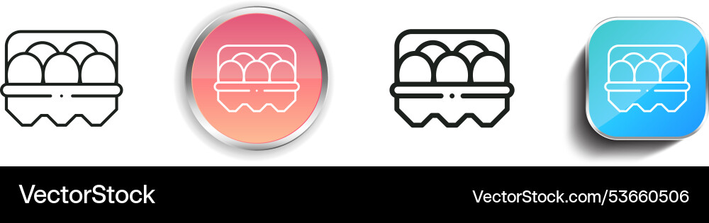 Egg icon thin linear regular and button style Egg icon thin linear regular and button style vector image