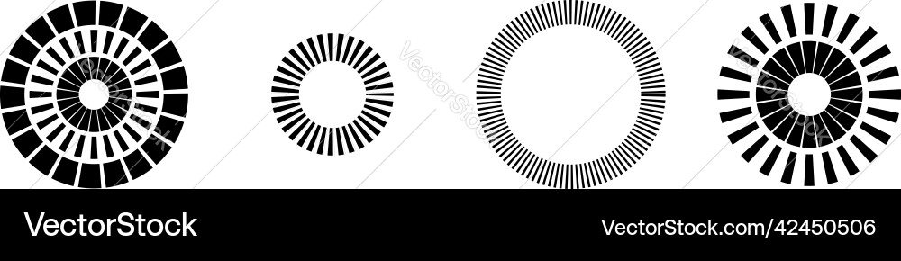 Geometric circle element with dashed lines Geometric circle element with dashed lines Vector Image