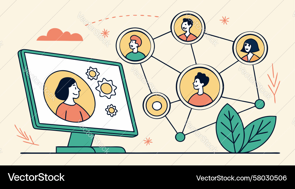 Global Network Connection Vector Image