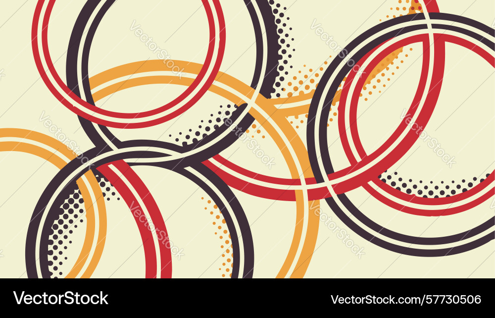 Interlocking rings abstract pattern for unity vector image