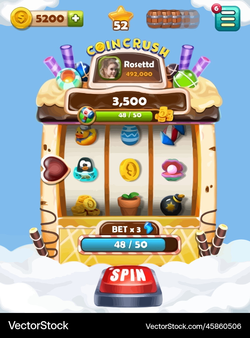 Level Button Game UI Pop-up Icons vector image