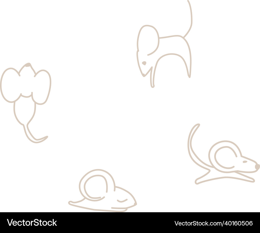 Mouse rat pattern isolated tile background Mouse rat pattern isolated tile background vector image