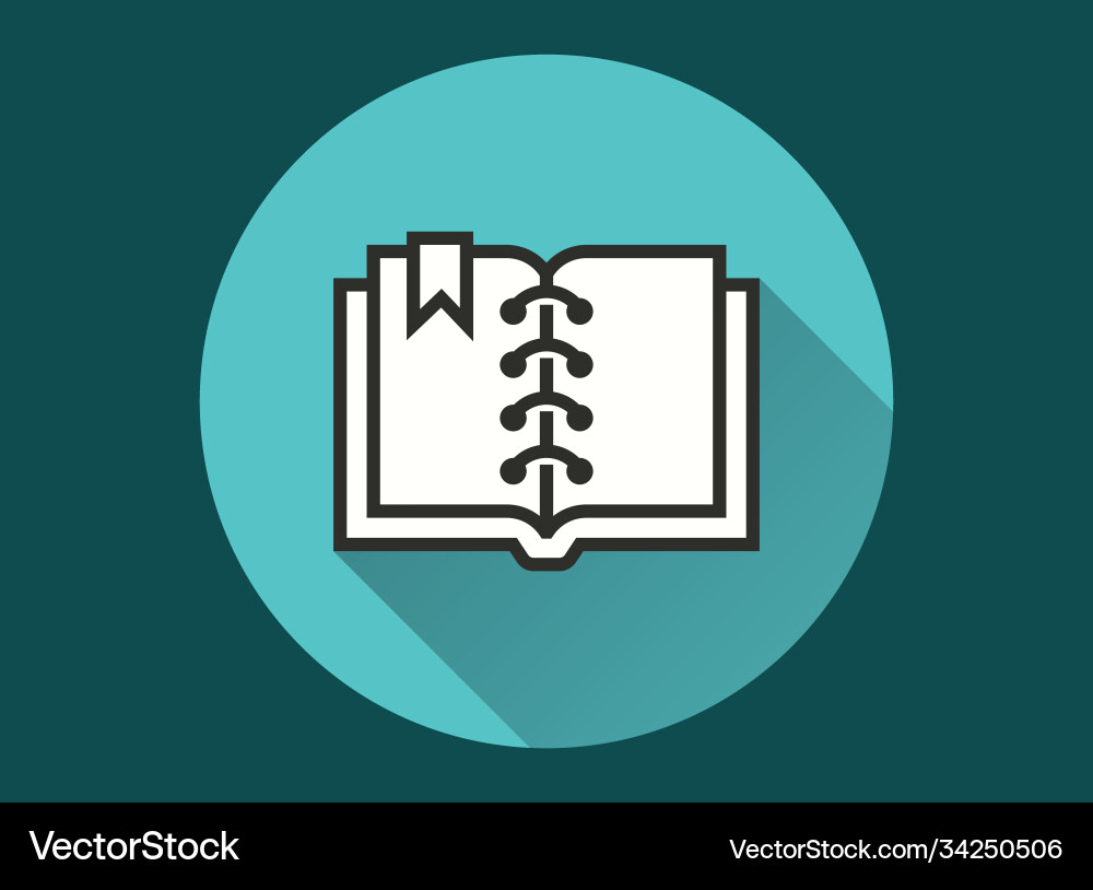 Notepad icon for graphic and web design vector image