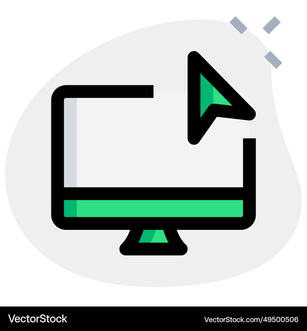 On-Screen-Pointer gesteuert durch Desktop-Eingabe vektorbild
