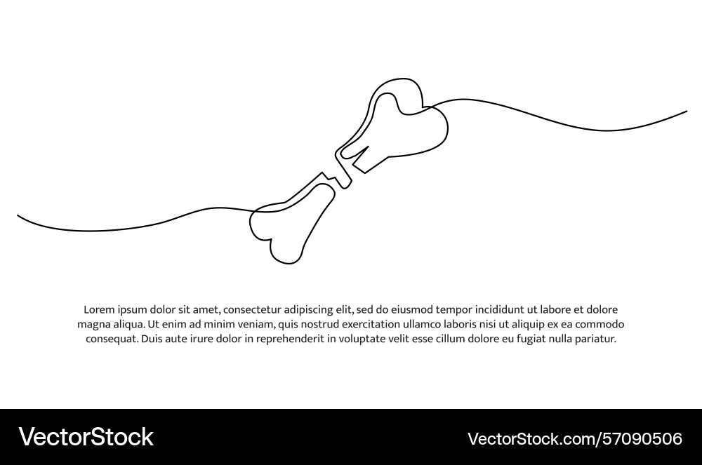 One line fracture abstract minimal continuous One line fracture abstract minimal continuous vector image