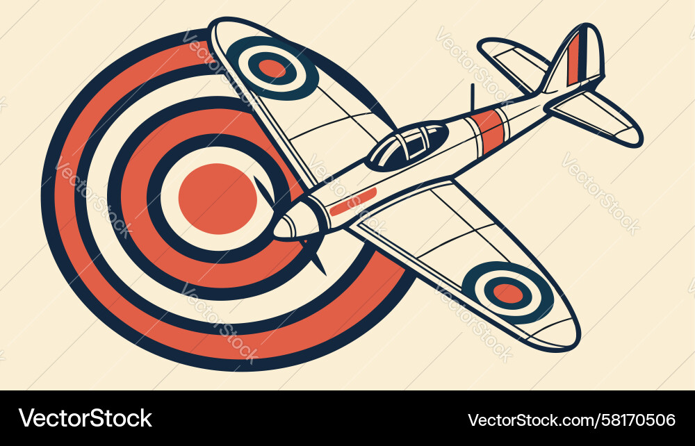 Retro Target Circle Pattern Vector Image