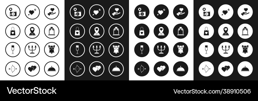 Set heart on hand map pointer Set heart on hand map pointer vector image