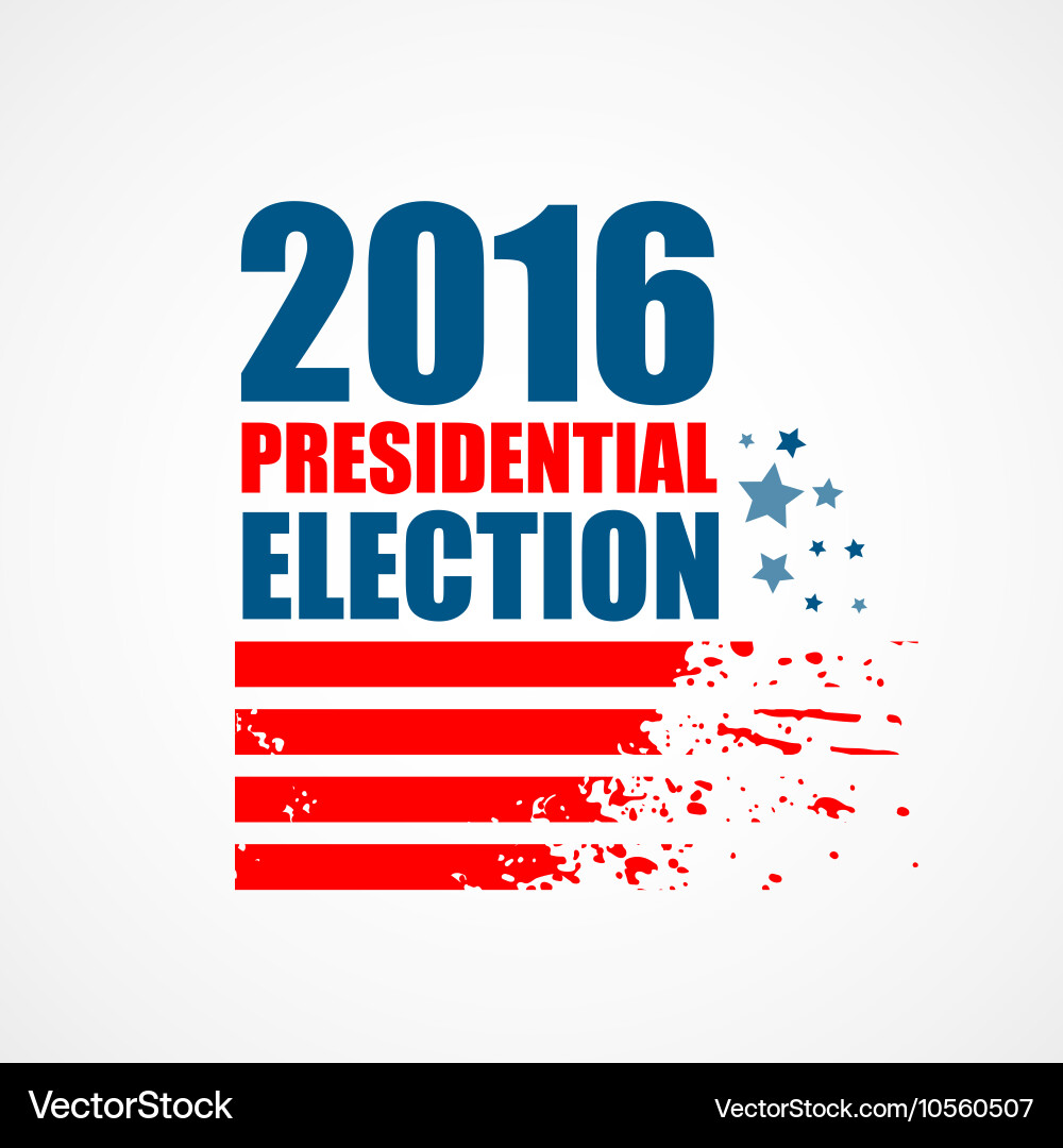 2016 usa presidential election poster Vector Image