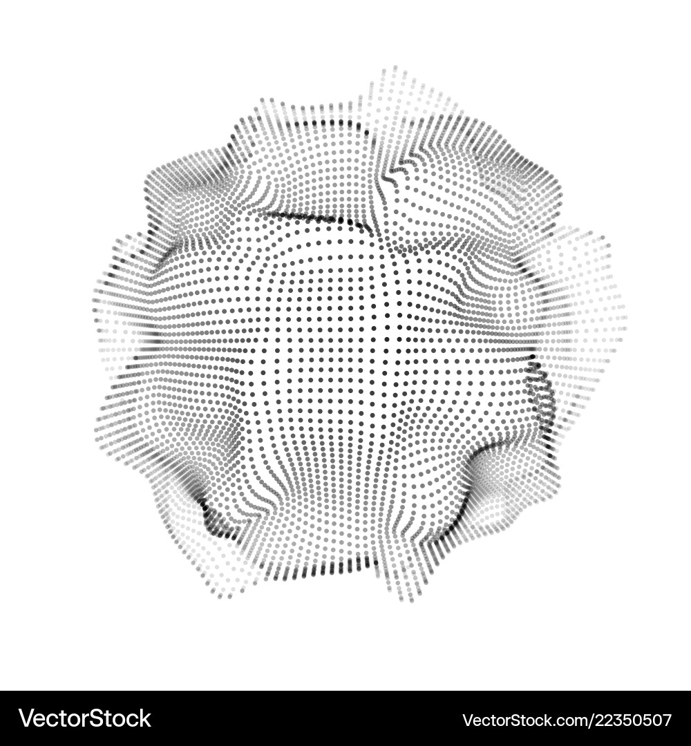 Abstract Particle Mesh - Chaotic Space vector image