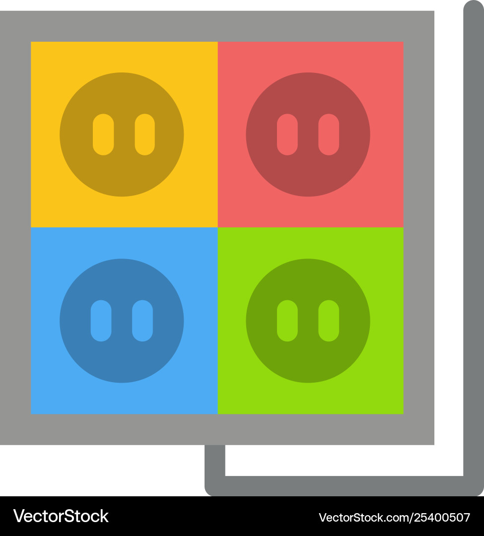 Building construction plug socket tool flat color Vector Image