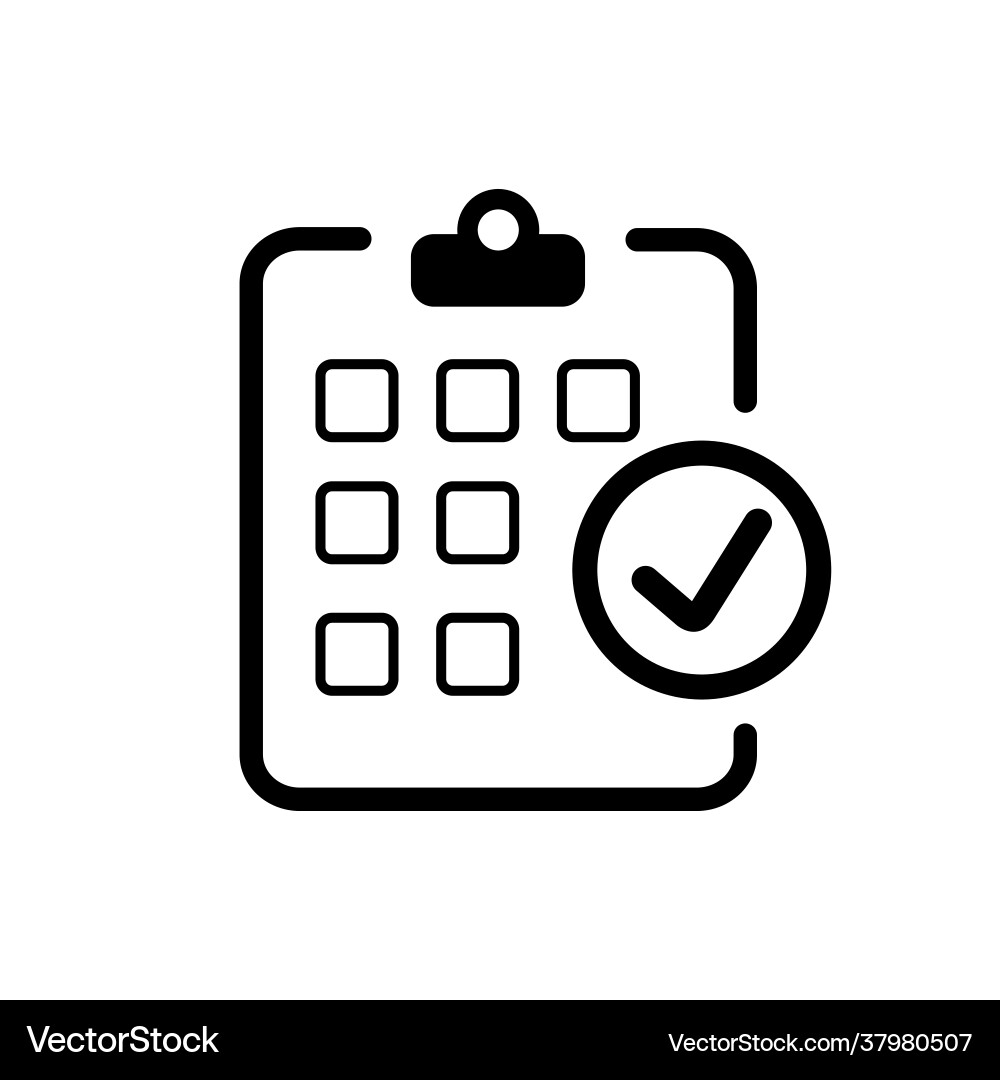 Calendar with check mark checklist Calendar with check mark checklist vector image