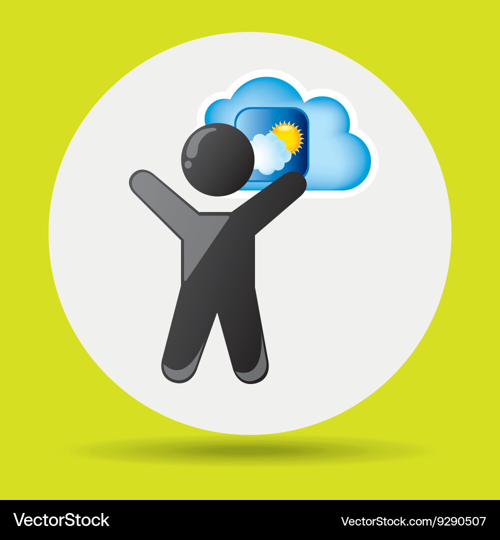 Cloud computing design vector image