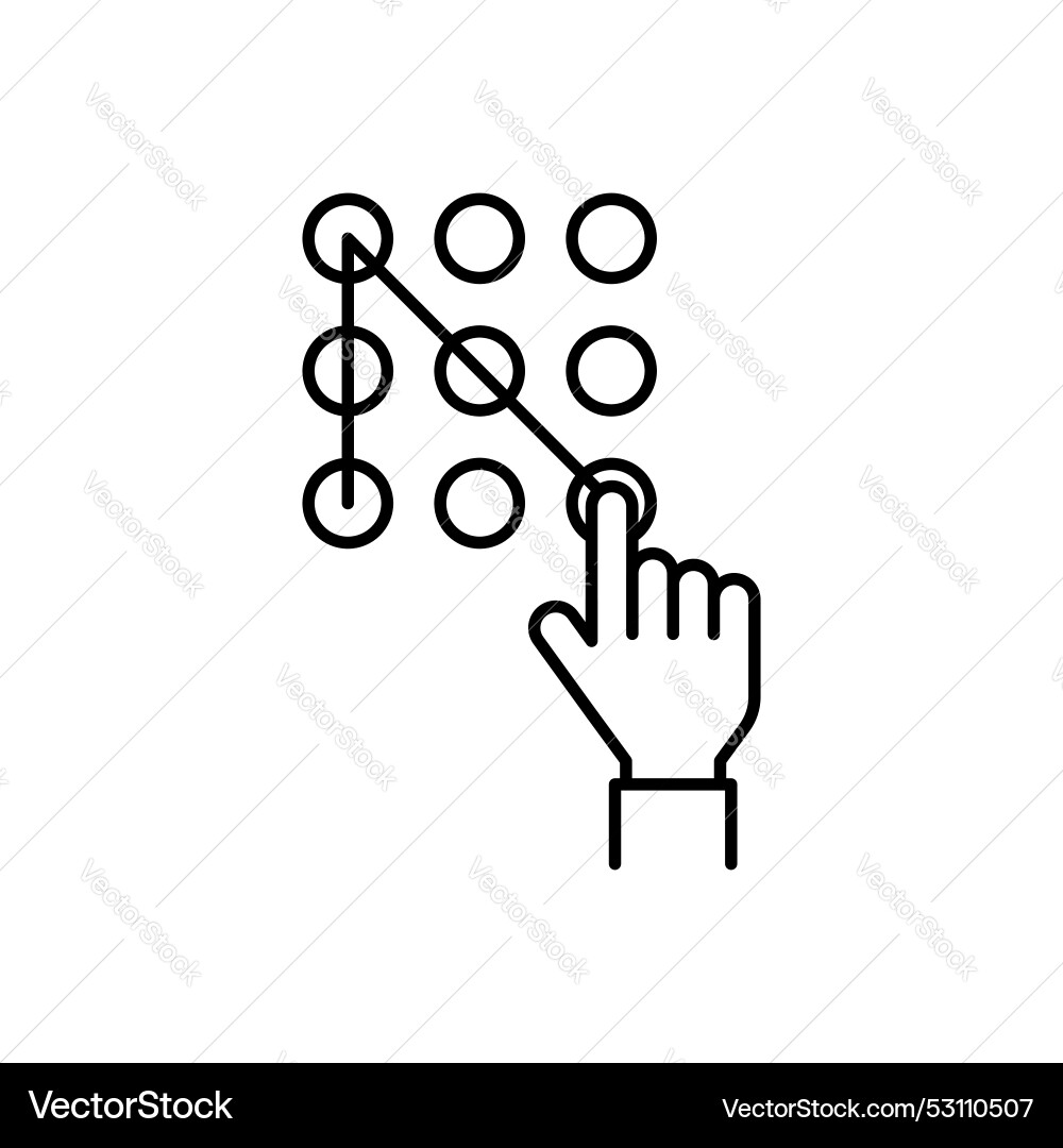 Code lock icon vector image