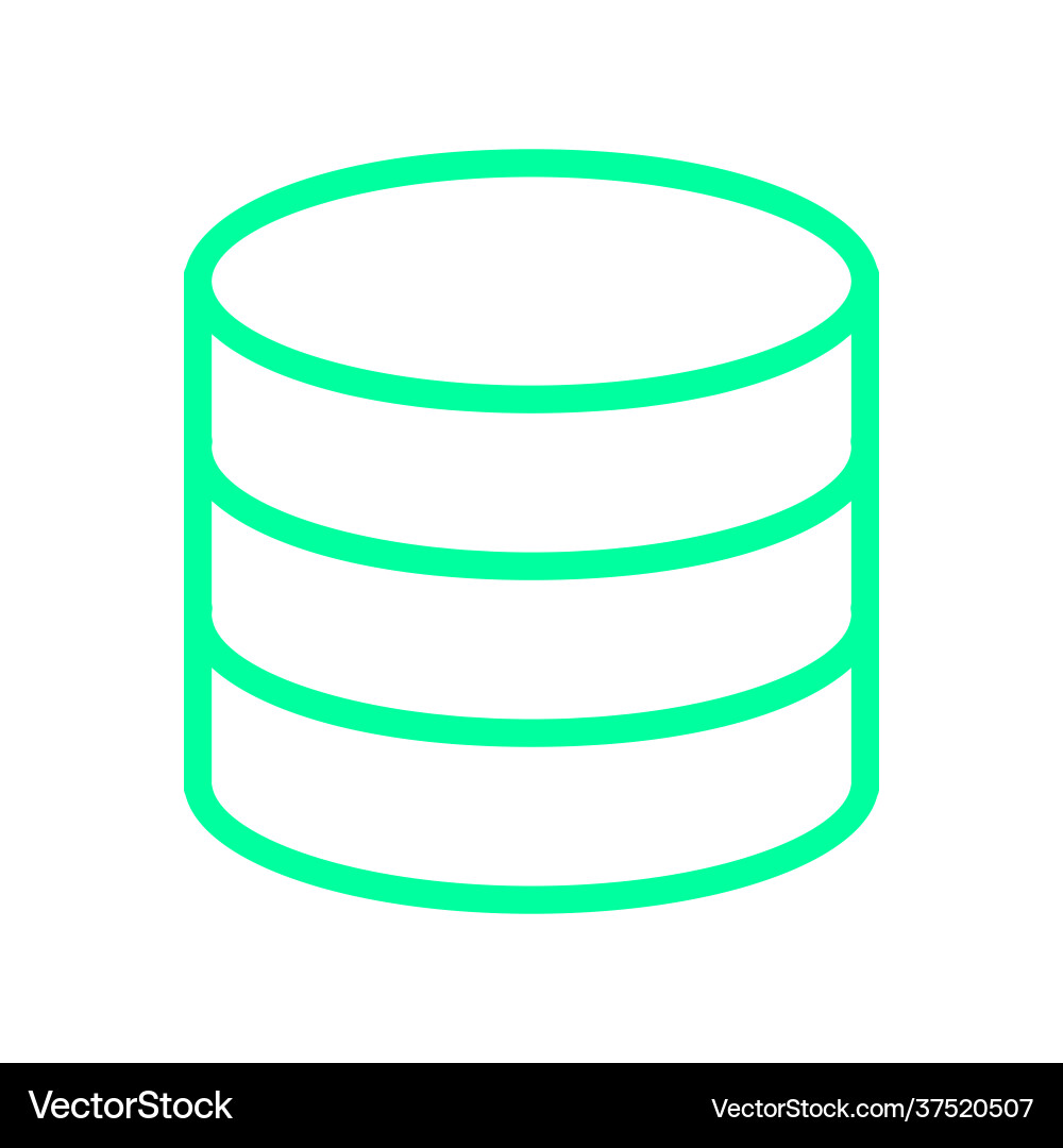 Database icon design Database icon design vector image