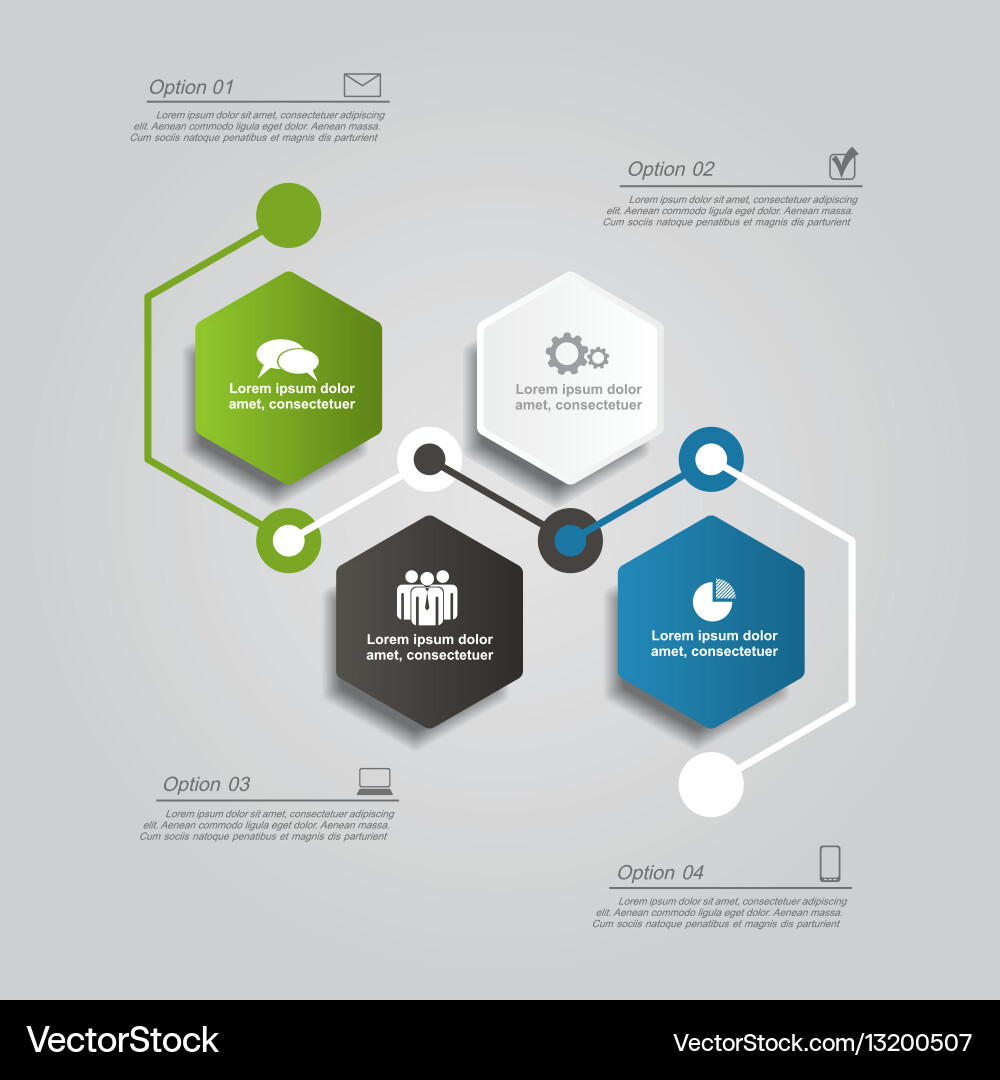 Design template with elements and icons vector image