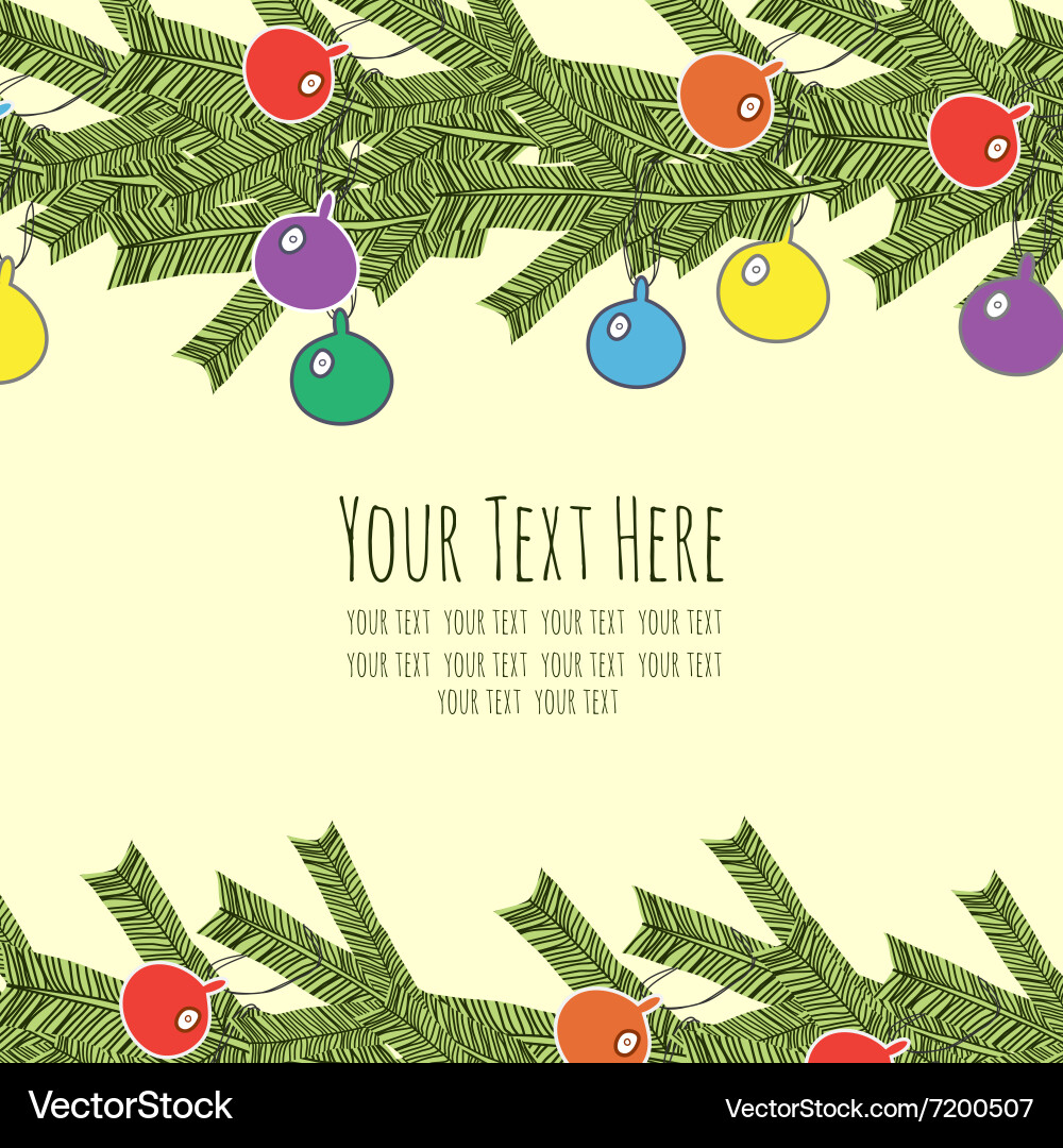 Frame for text with fir branches vector image