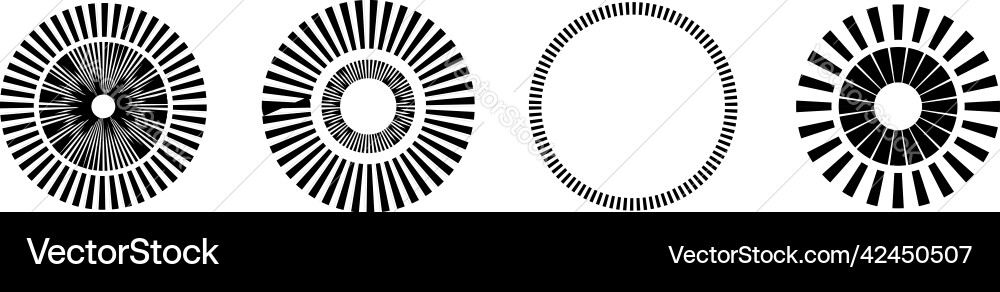 Geometric circle element with dashed lines Geometric circle element with dashed lines vector image