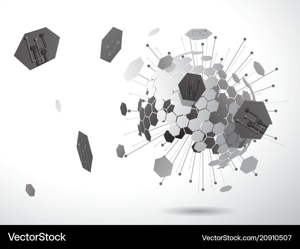 Global network connect on white background vector image