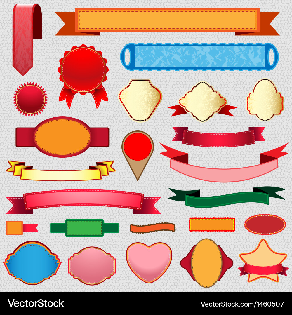 Label set vector image