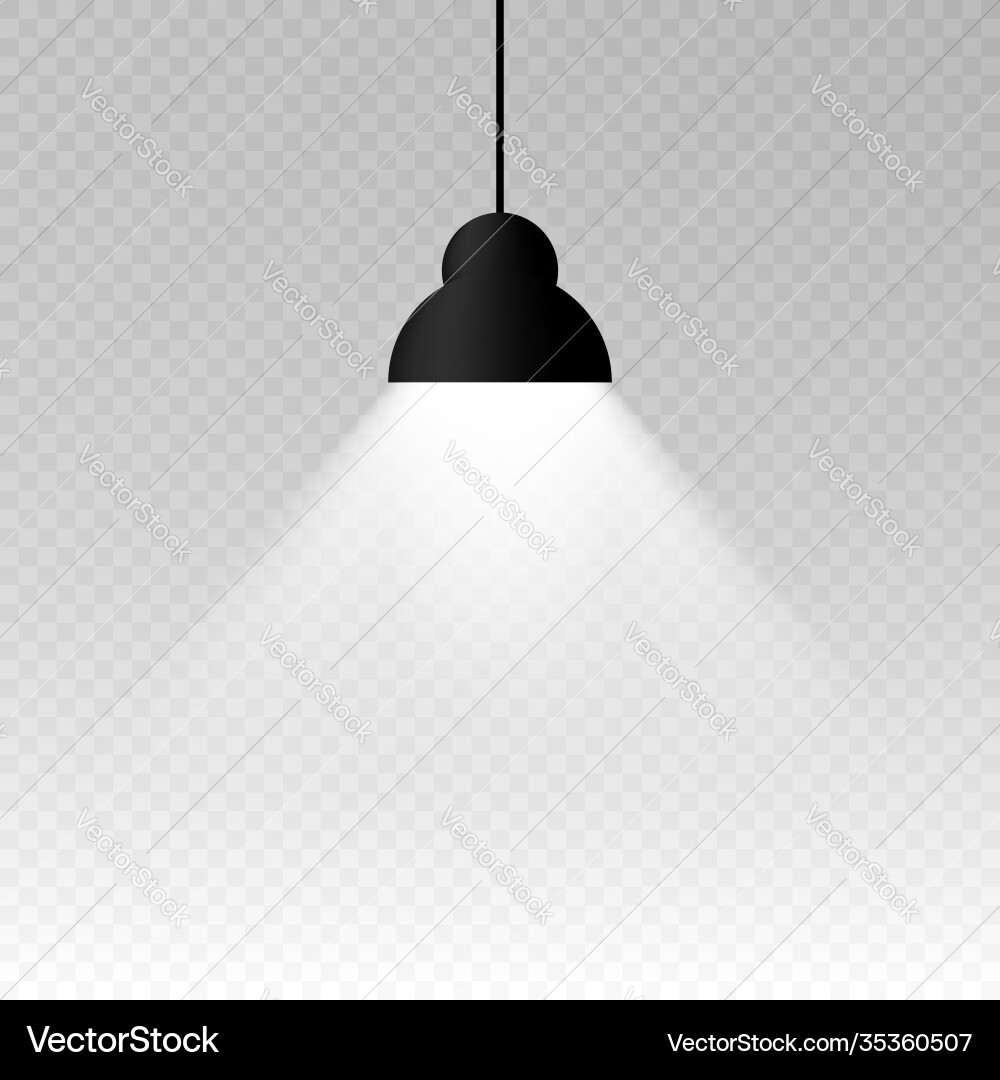 Lighting lamp empty space Vector Image