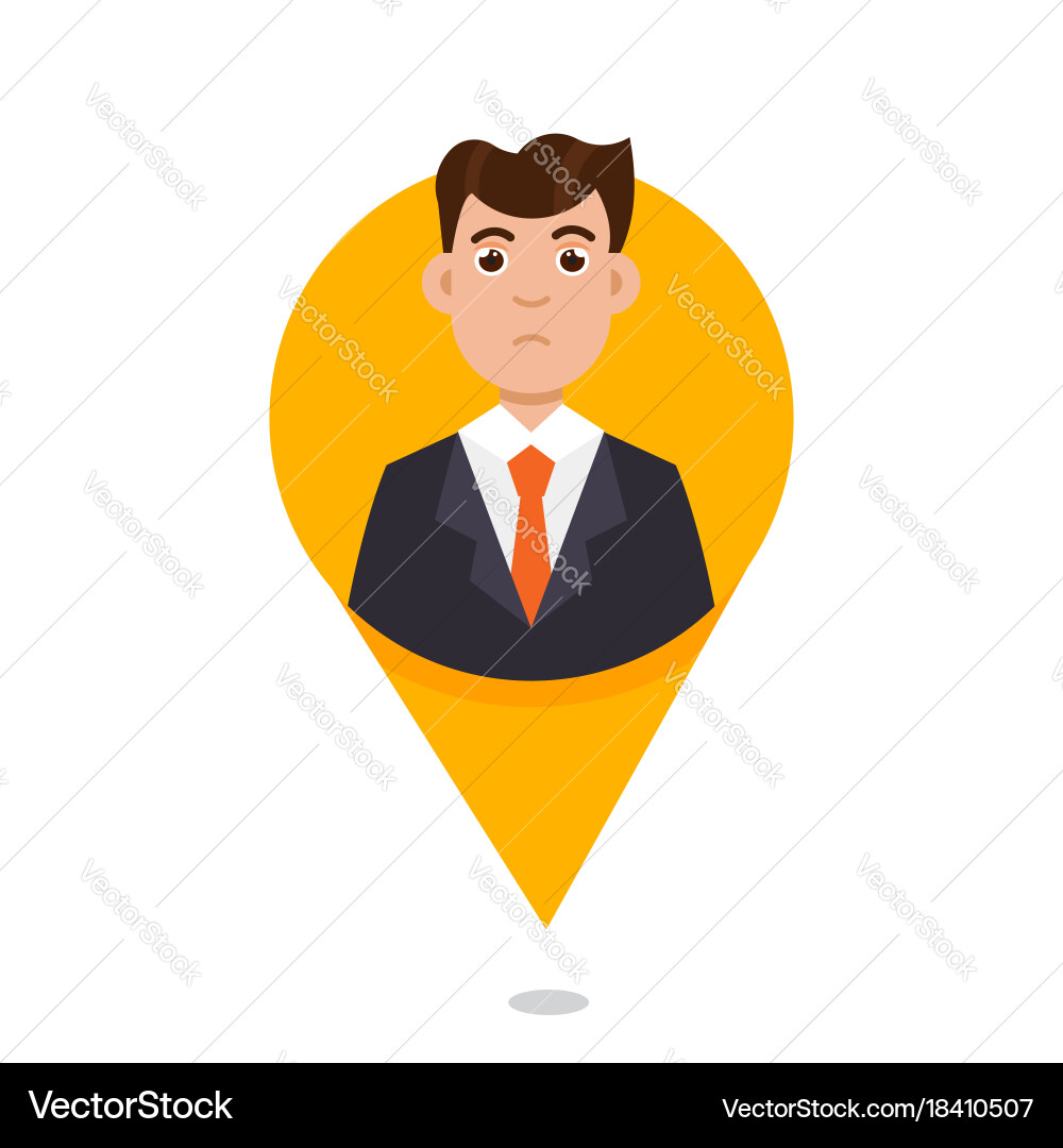 Mapping pin character emotion Vector Image