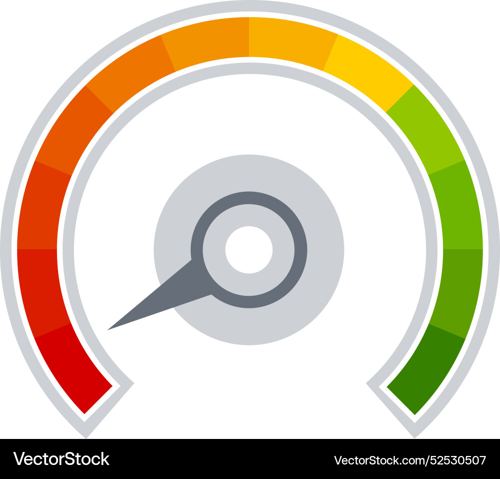 Meter icon color level indicator dashboard vector image