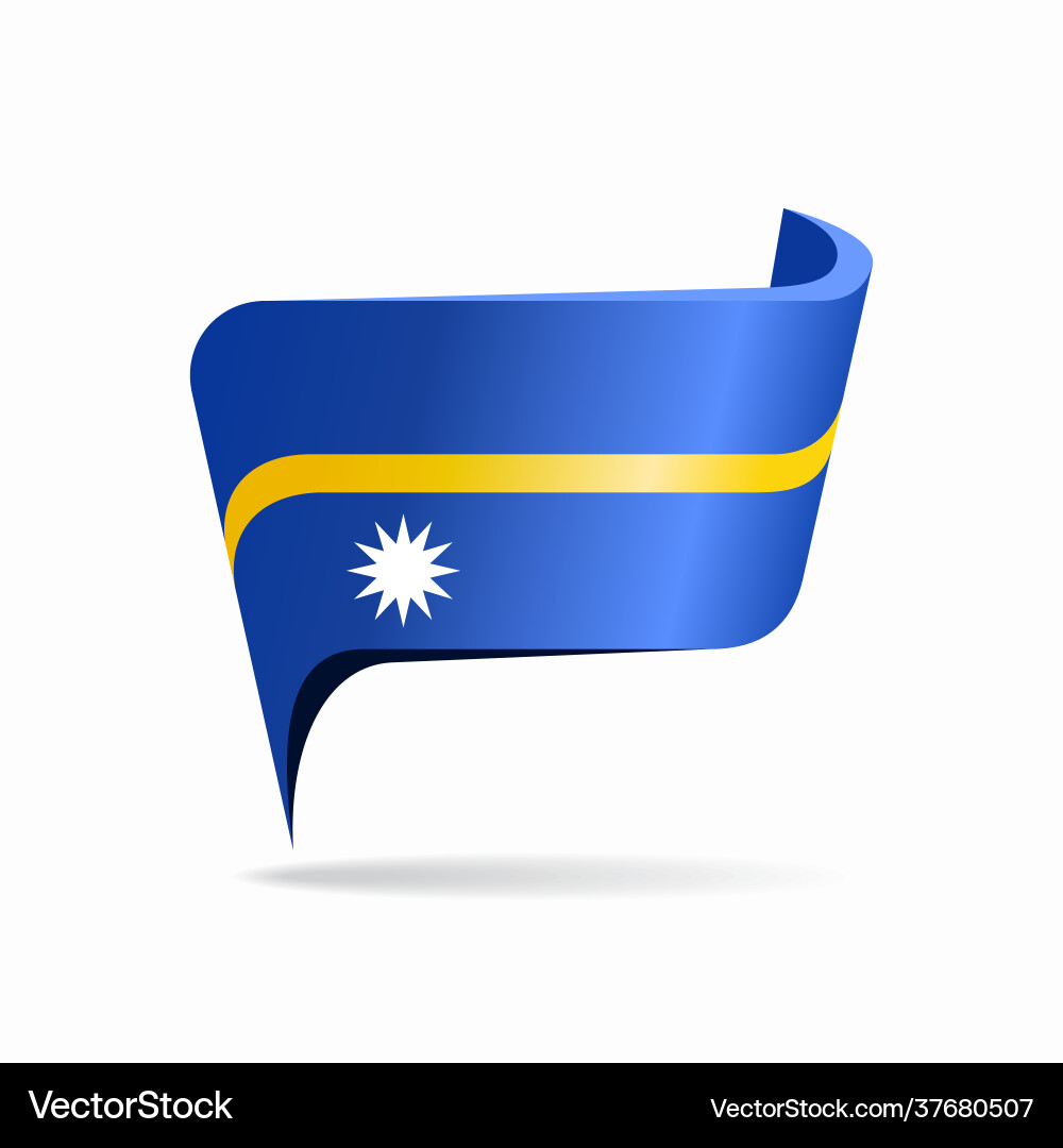 Nauru flag map pointer layout vector image