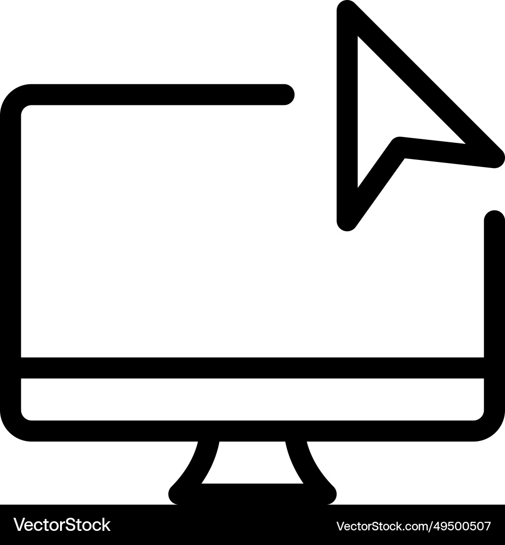 On-screen pointer controlled by desktop input vector image