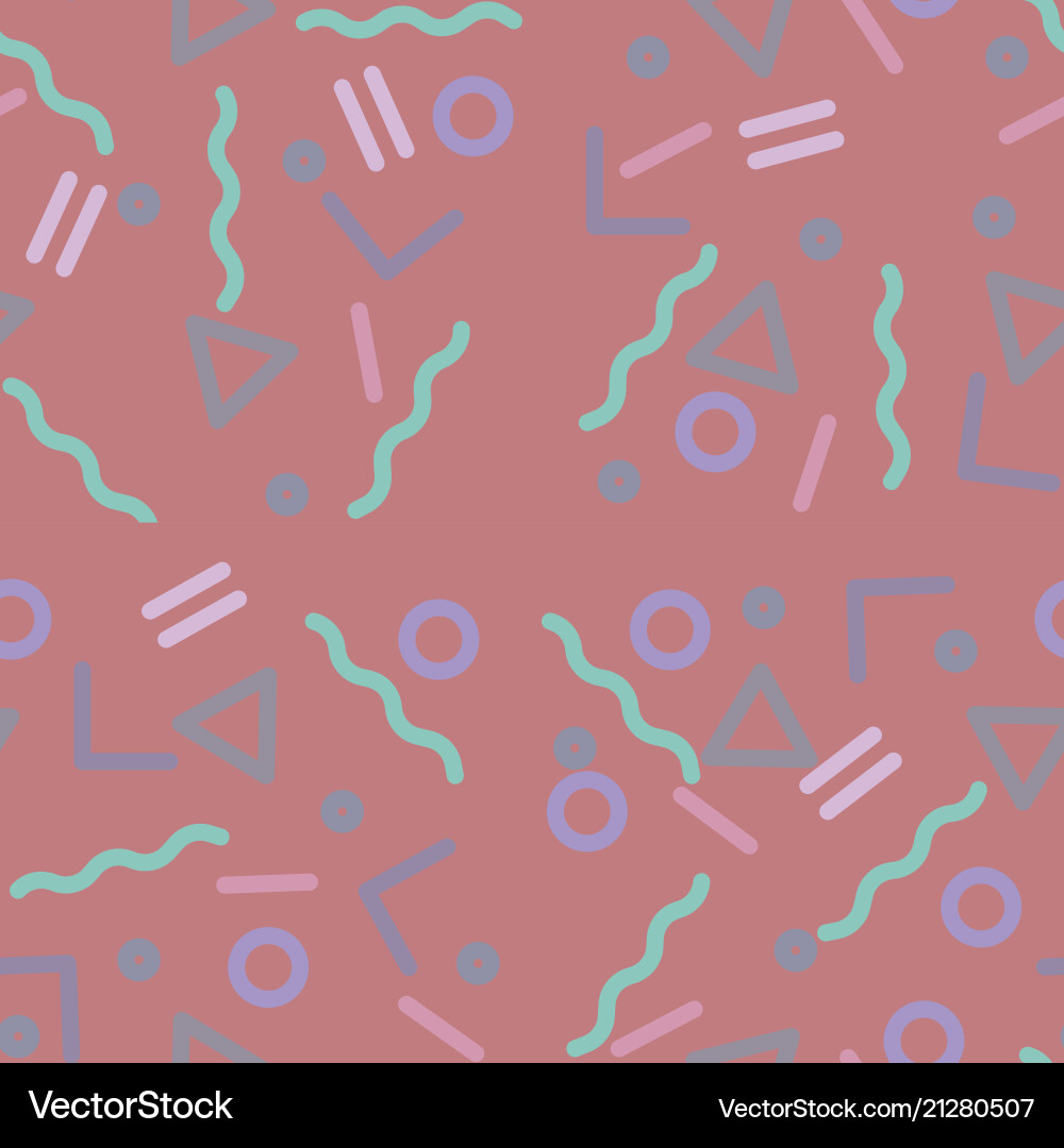Pink seamless pattern with geometric elements Pink seamless pattern with geometric elements vector image