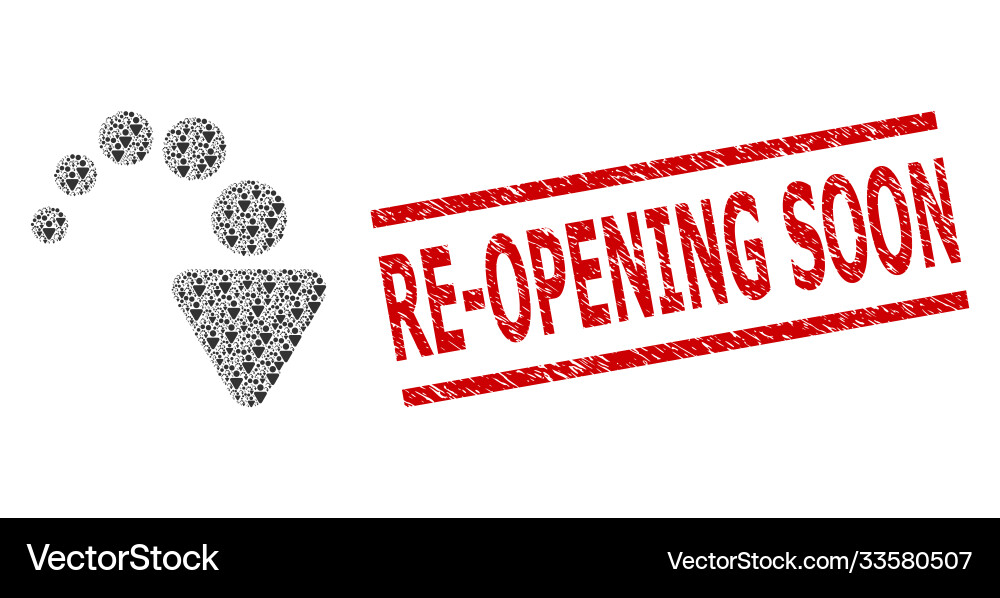 Redo recursive mosaic items and textured Redo recursive mosaic items and textured vector image