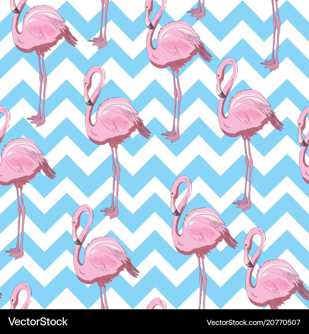 Seamless flamingo pattern Seamless flamingo pattern vector image