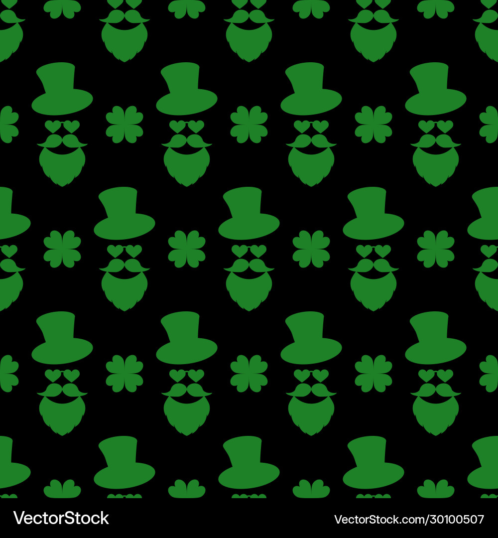 Seamless pattern for patrick s day with stylish Seamless pattern for patrick s day with stylish vector image