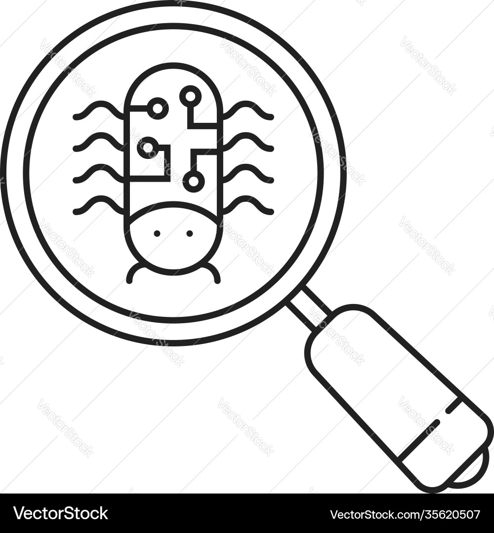 Search for vulnerabilities and bugs Search for vulnerabilities and bugs vector image