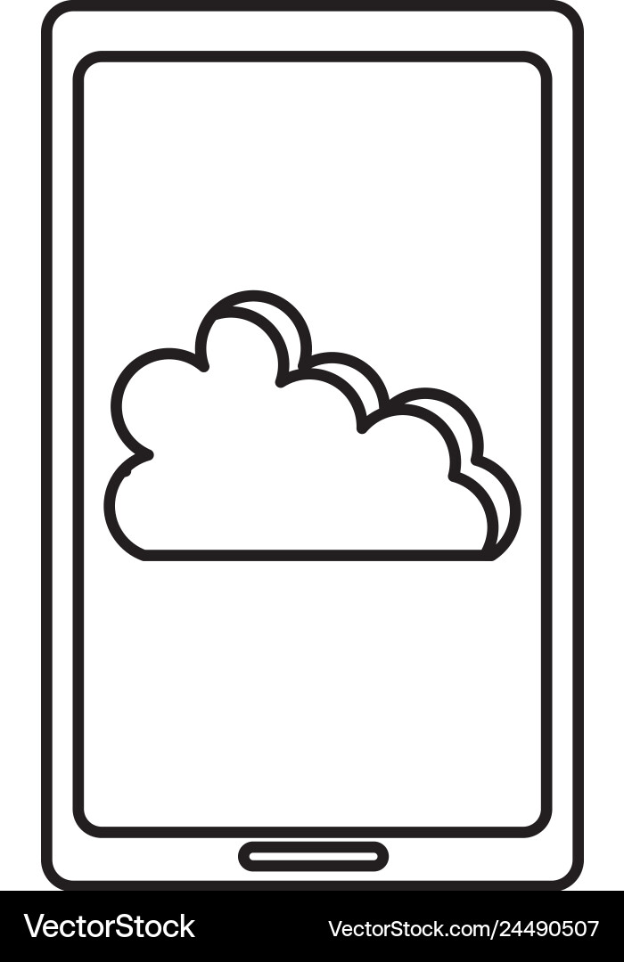 Smartphone device with cloud computing Smartphone device with cloud computing vector image