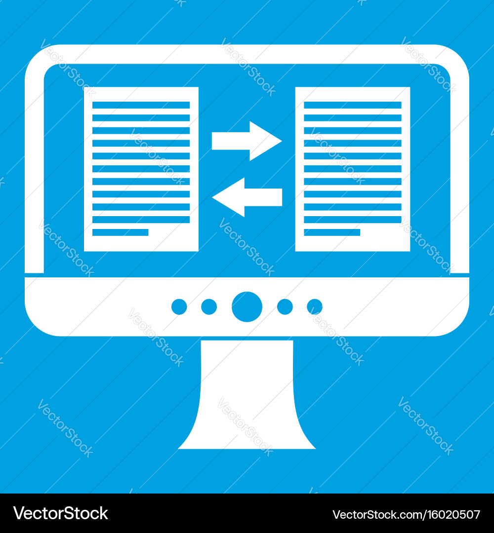 Translator App Icon on Computer vector image