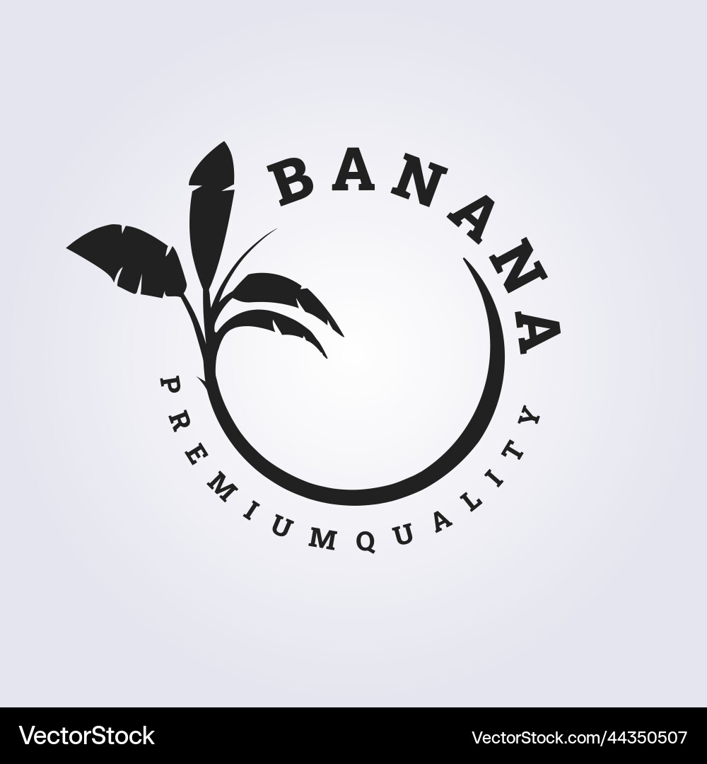 Tree of banana logo with circle abstract concept Tree of banana logo with circle abstract concept vector image