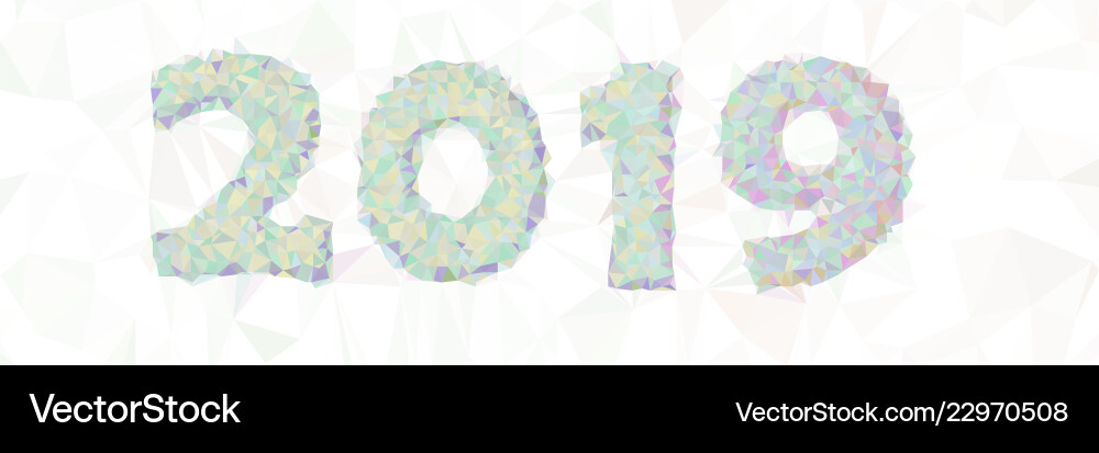 2019 triangular low poly mosaic abstract pattern 2019 triangular low poly mosaic abstract pattern vector image