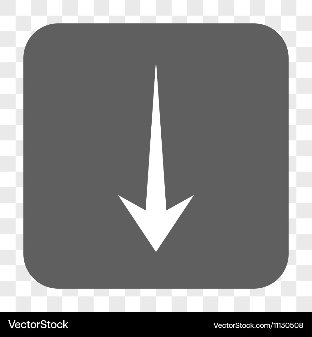 Arrow down rounded square button vector image