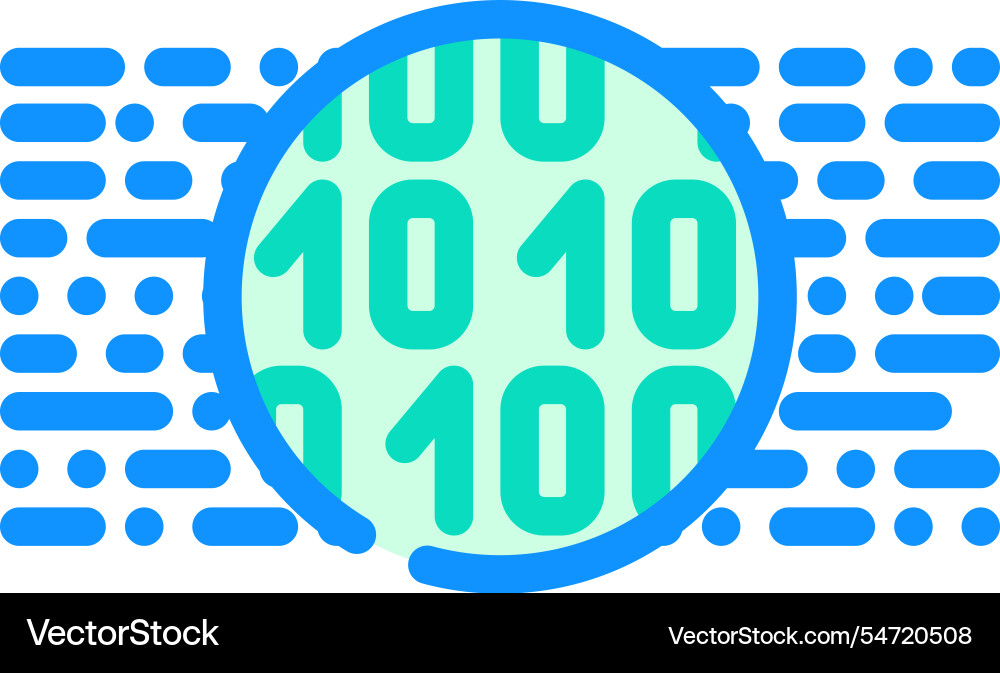 Binary code big data color icon Binary code big data color icon Vector Image