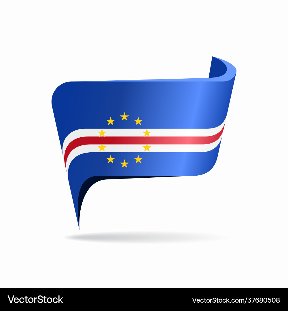 Cape verde flag map pointer layout Cape verde flag map pointer layout vector image