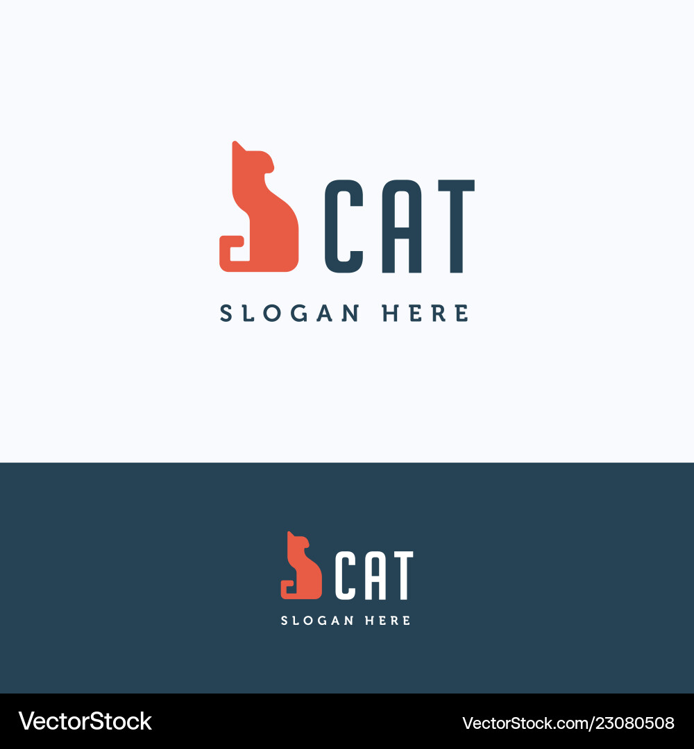 Cat logo vector image