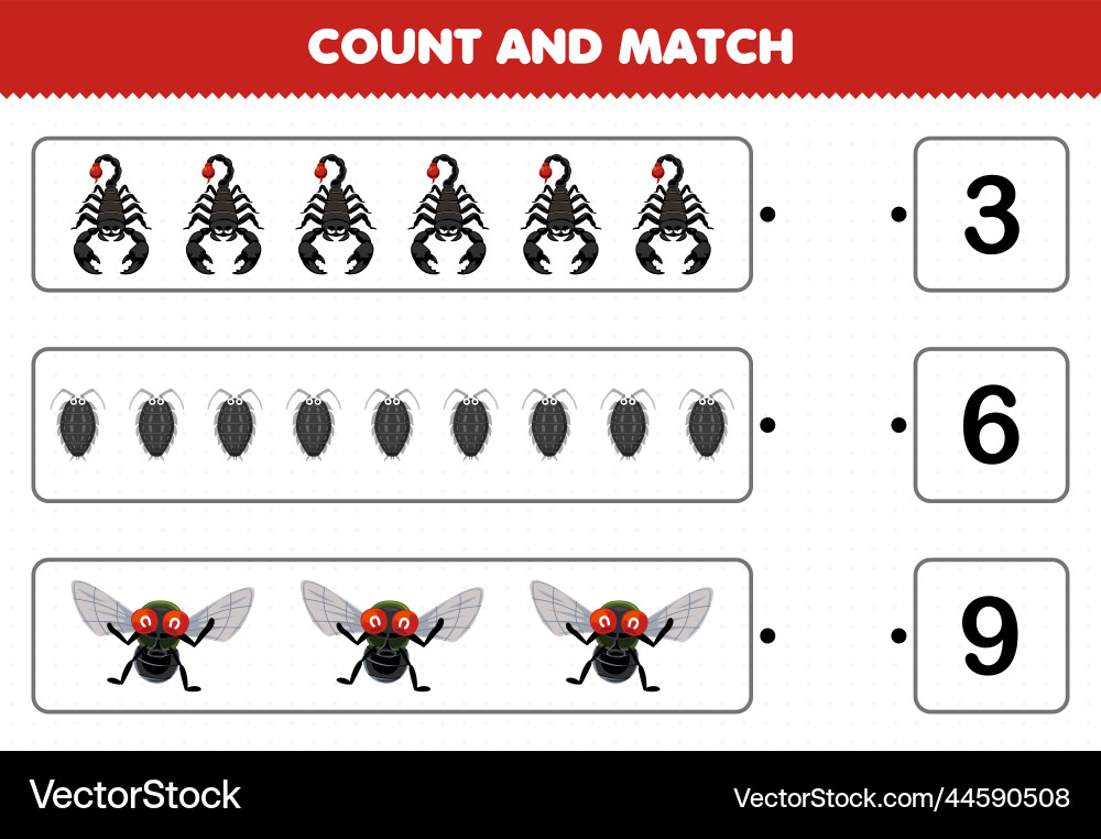 Education game for children count the number Vector Image