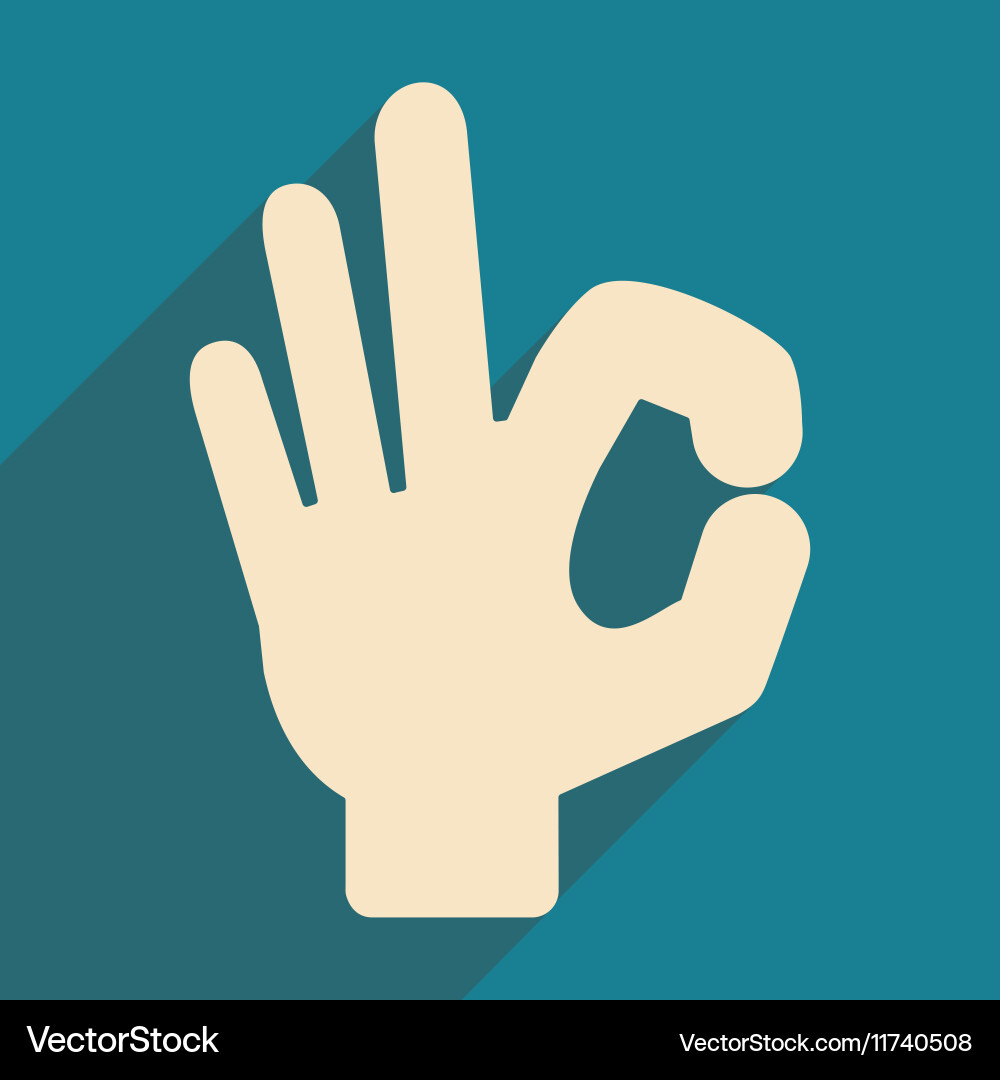 Flat with shadow icon and mobile application right vector image