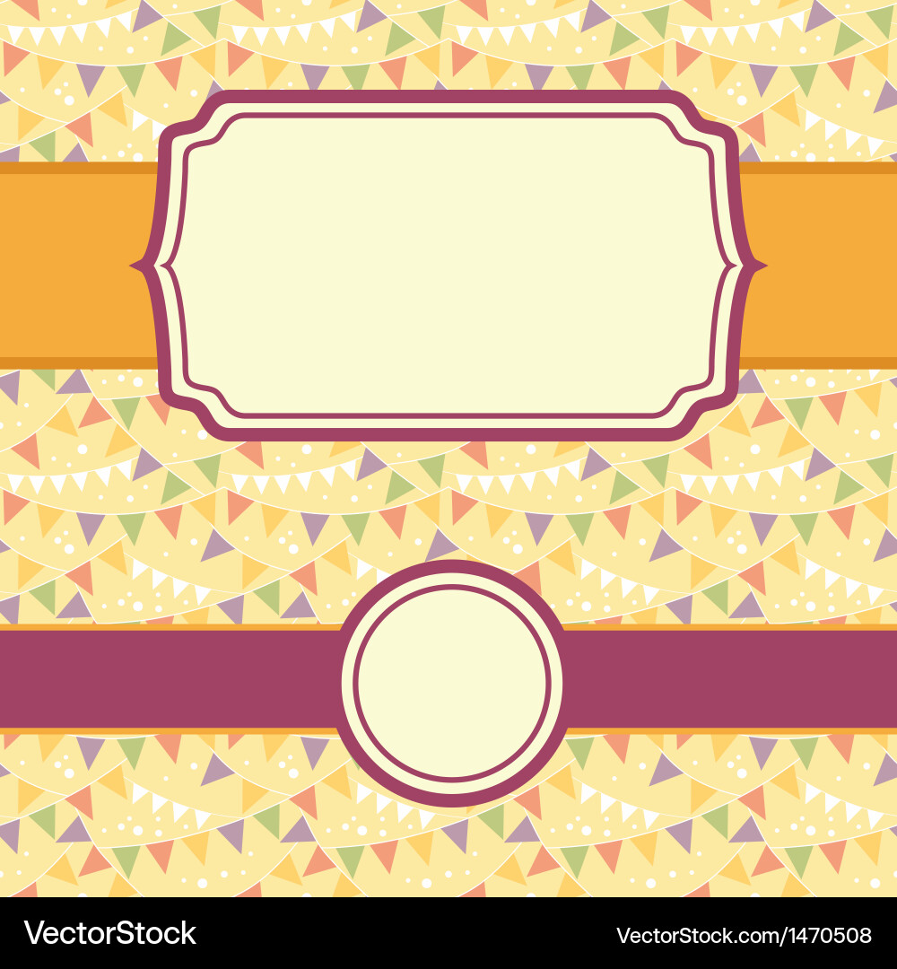 Frames on party bunting seamless pattern Vector Image