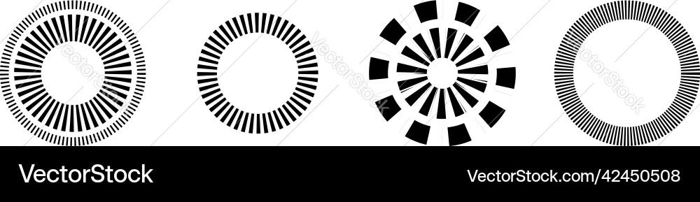 Geometric circle element with dashed lines Geometric circle element with dashed lines vector image