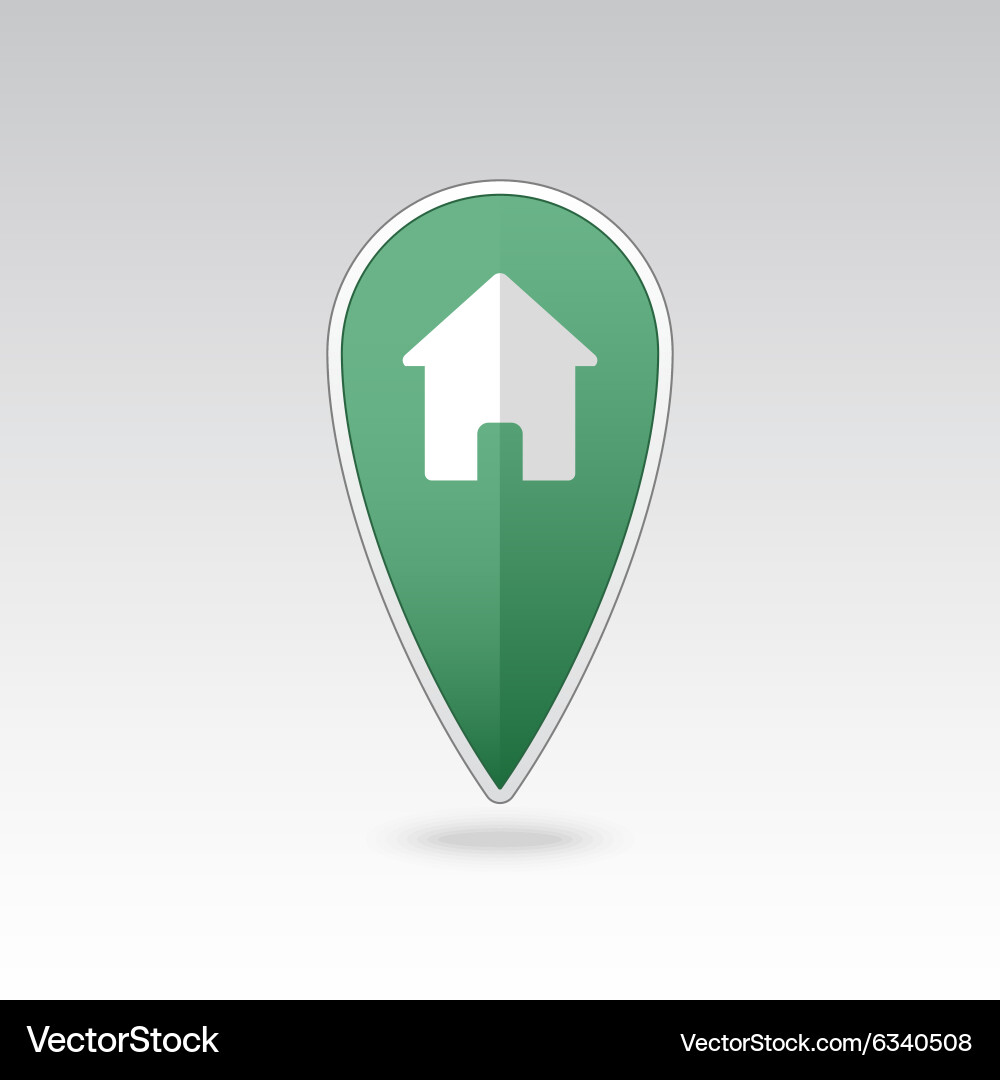 Home pin map icon pointer markers vector image