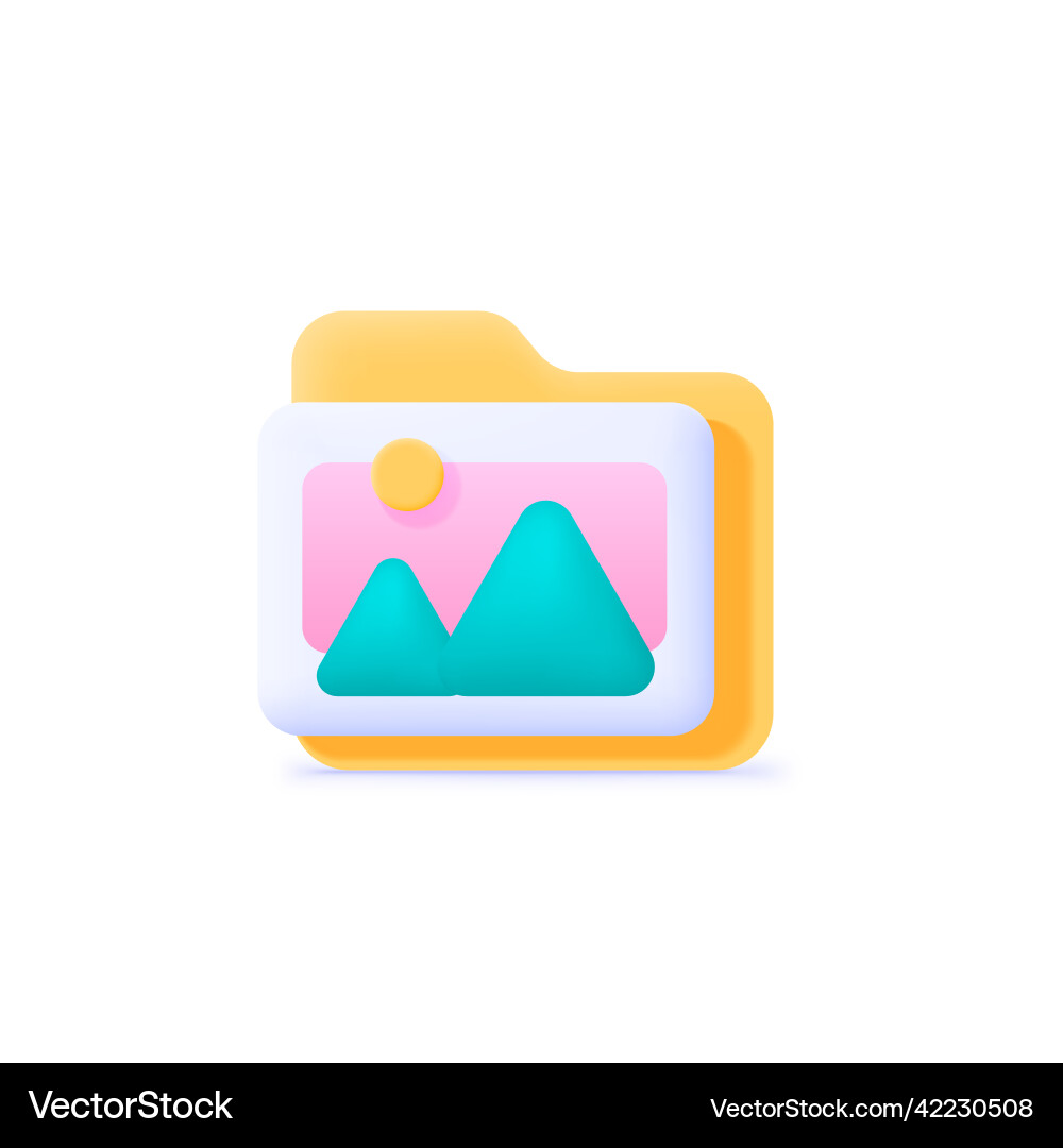 Image photo jpg file 3d folder for web Image photo jpg file 3d folder for web vector image