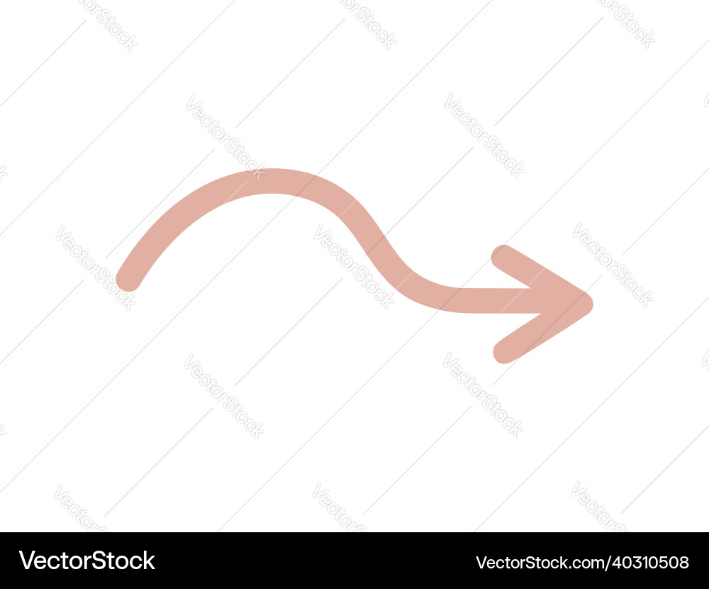 Isolated element an abstract arrow vector image