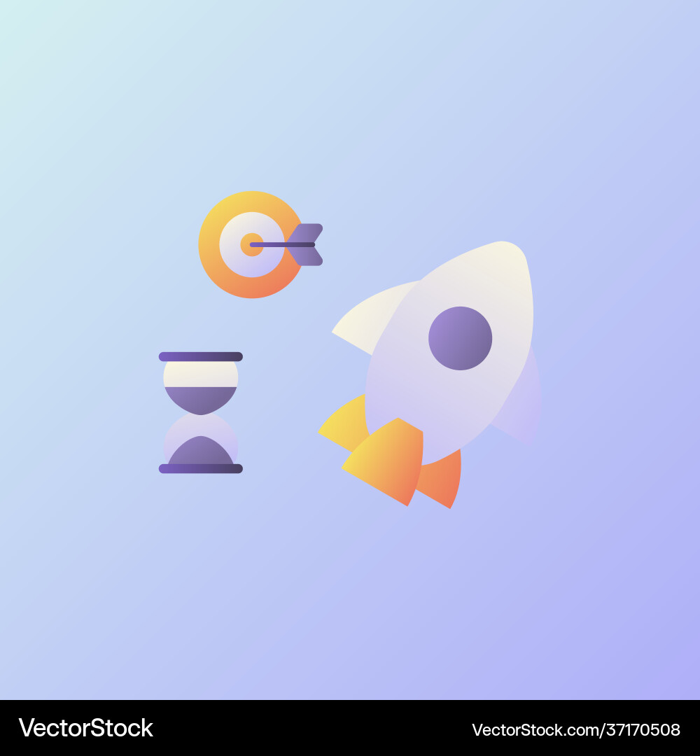 Launching icons collection with smooth style Launching icons collection with smooth style vector image