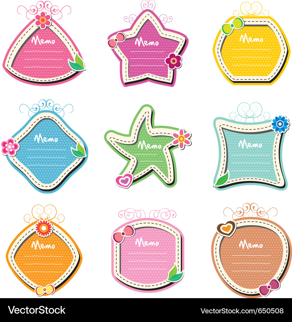 Memo frames vector image